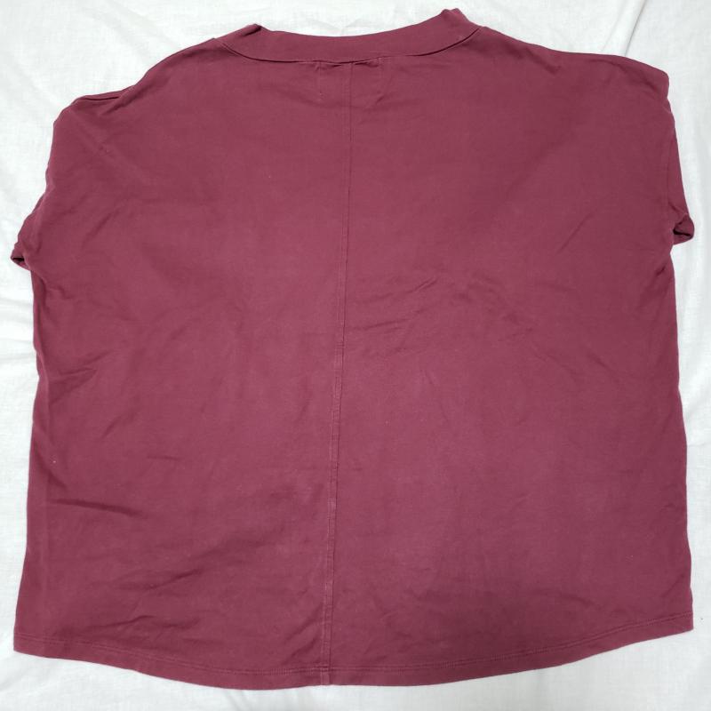 ノーブルブラン NobleBlanc カットソー 長袖 後ろ長め 38 無地 赤 / レッド / レディース USED 古着 中古 10014187