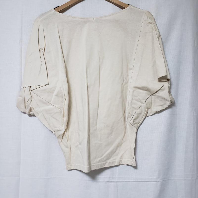 アナナス anana カットソー 半袖 ドルマン 36 無地 ベージュ / ベージュ / レディース USED 古着 中古 10014206