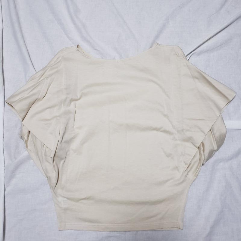 アナナス anana カットソー 半袖 ドルマン 36 無地 ベージュ / ベージュ / レディース USED 古着 中古 10014206