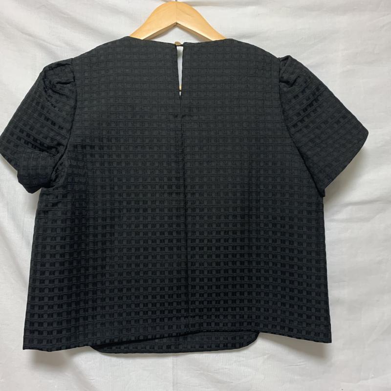 ヨーロ YOLO カットソー 半袖 36 チェック 黒 / ブラック / レディース USED 古着 中古 10014222