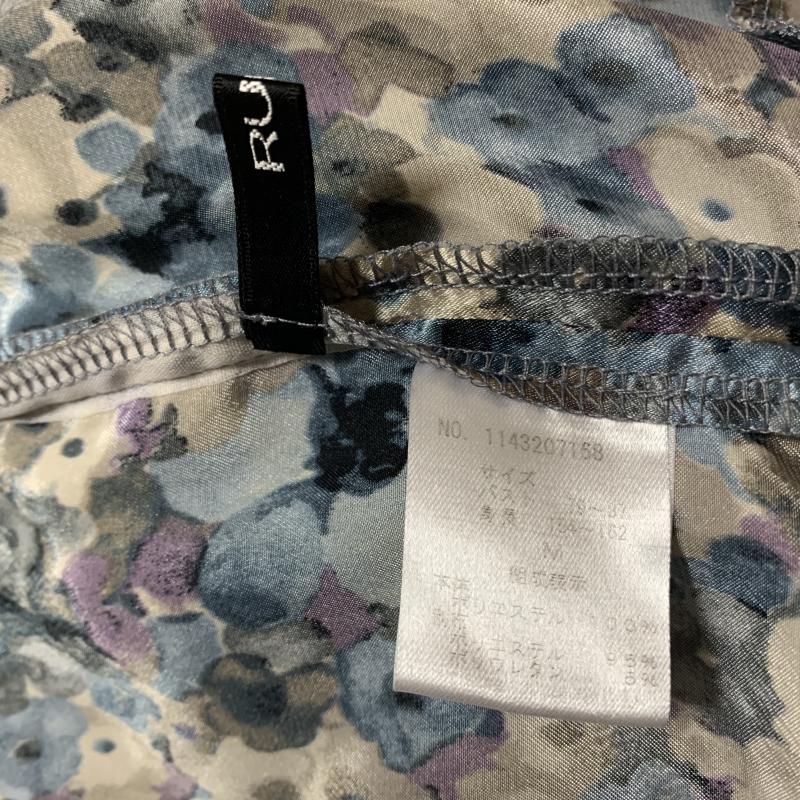 ルール RULe カットソー 七分袖 M 花柄 青 / ブルー / X 紫 / パープル / X 灰 / グレー / レディース USED 古着 中古 10014227