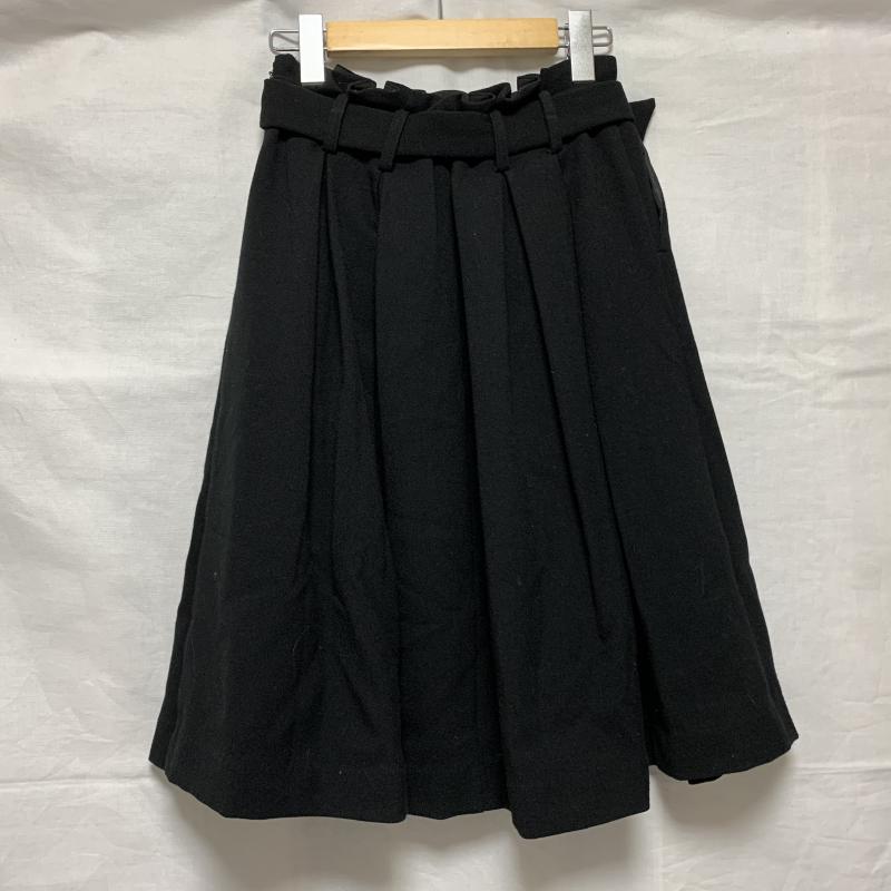 エンネア Ennea スカート ひざ丈スカート 36 無地 黒 / ブラック / レディース USED 古着 中古 10014249