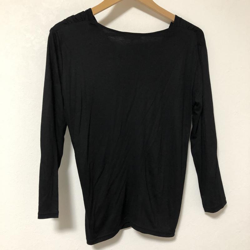 ボッシュ BOSCH カットソー 七分袖 38 無地 X ワンポイント 黒 / ブラック / レディース USED 古着 中古 10014262
