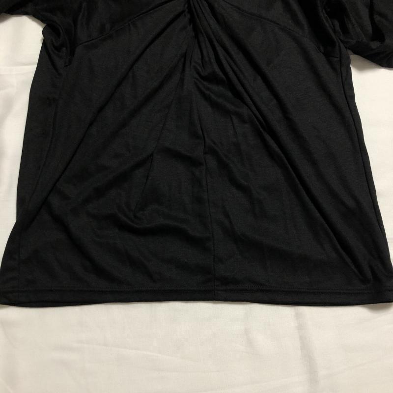 ボッシュ BOSCH カットソー 七分袖 38 無地 X ワンポイント 黒 / ブラック / レディース USED 古着 中古 10014262