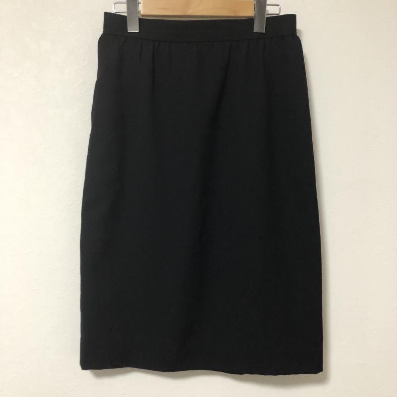 ウンガロ UNGARO スカート ひざ丈スカート 無地 黒 / ブラック / レディース USED 古着 中古 10014271