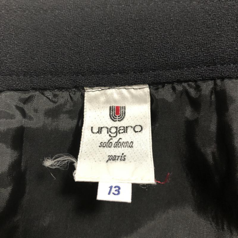 ウンガロ UNGARO スカート ひざ丈スカート 無地 黒 / ブラック / レディース USED 古着 中古 10014271