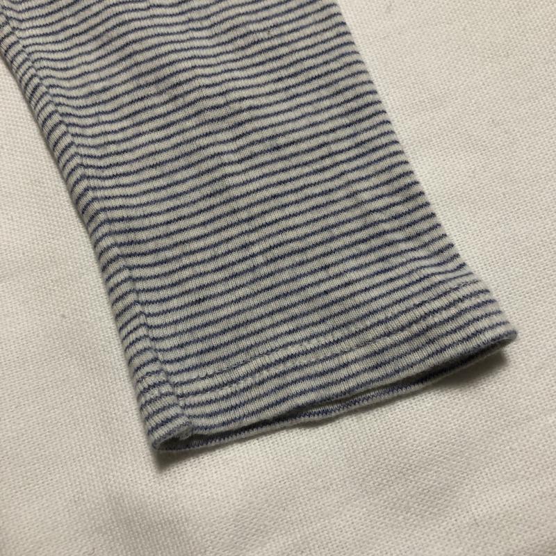 オット トリコット ott-tricot Tシャツ 長袖 ストライプ 白 / ホワイト / X 青 / ブルー / レディース USED 古着 中古 10014285