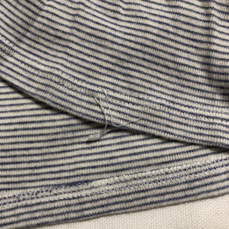 オット トリコット ott-tricot Tシャツ 長袖 ストライプ 白 / ホワイト / X 青 / ブルー / レディース USED 古着 中古 10014285