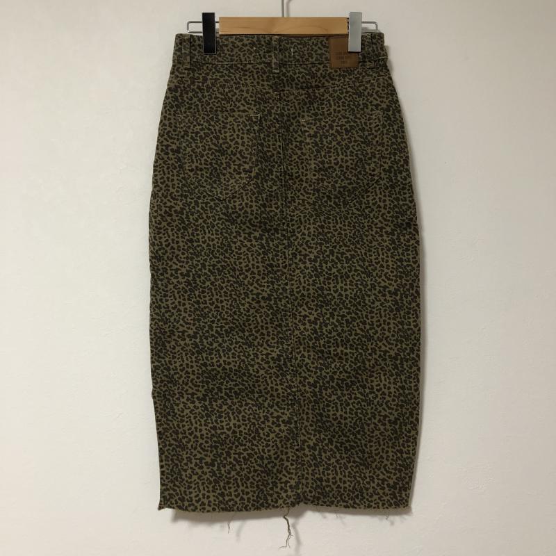 ザラベーシック ZARA BASIC スカート ひざ丈スカート XS 総柄 X ヒョウ柄・レオパード柄 黒 / ブラック / X 茶 / ブラウン / レディース USED 古着 中古 10014286