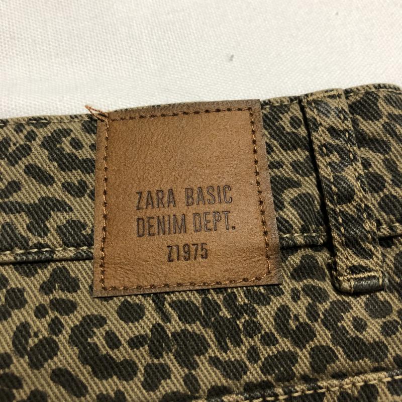 ザラベーシック ZARA BASIC スカート ひざ丈スカート XS 総柄 X ヒョウ柄・レオパード柄 黒 / ブラック / X 茶 / ブラウン / レディース USED 古着 中古 10014286