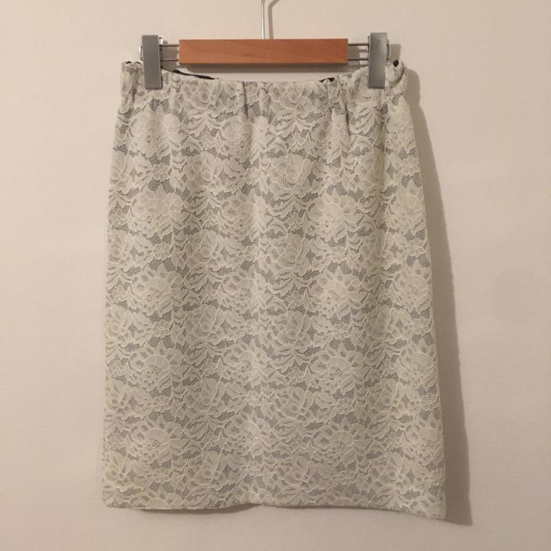 グローバルワーク GLOBAL WORK スカート ひざ丈スカート M 花柄 X 刺繍 白 / ホワイト / レディース USED 古着 中古 10014318
