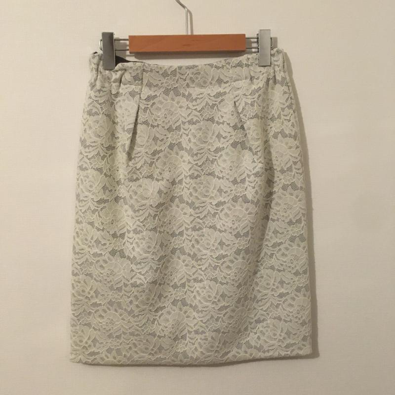 グローバルワーク GLOBAL WORK スカート ひざ丈スカート M 花柄 X 刺繍 白 / ホワイト / レディース USED 古着 中古 10014318
