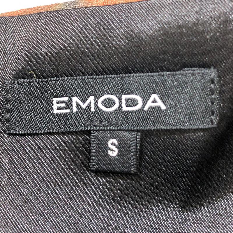 エモダ EMODA シャツ、ブラウス 半袖 ノースリーブ S 花柄 白 / ホワイト / X 黒 / ブラック / X 橙 / オレンジ / X 黄 / イエロー / X 緑 / グリーン / レディース USED 古着 中古 10014415
