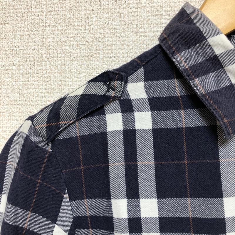 ザラ ZARA シャツ、ブラウス 長袖 ネルシャツ、M65タイプ XS チェック 青 / ブルー / X 白 / ホワイト / X 灰 / グレー / X 橙 / オレンジ / レディース USED 古着 中古 10014442