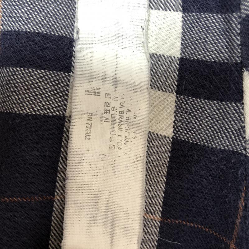 ザラ ZARA シャツ、ブラウス 長袖 ネルシャツ、M65タイプ XS チェック 青 / ブルー / X 白 / ホワイト / X 灰 / グレー / X 橙 / オレンジ / レディース USED 古着 中古 10014442