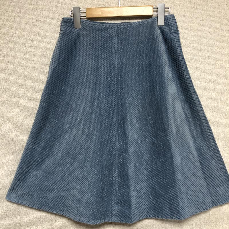 スタイルノート StyleNote スカート ひざ丈スカート コーデュロイフレアスカート 無地 青 / ブルー / レディース USED 古着 中古 10014446