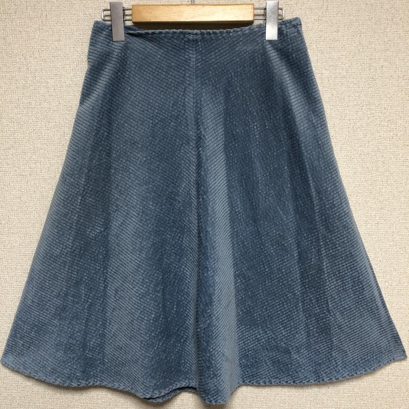 スタイルノート StyleNote スカート ひざ丈スカート コーデュロイフレアスカート 無地 青 / ブルー / レディース USED 古着 中古 10014446