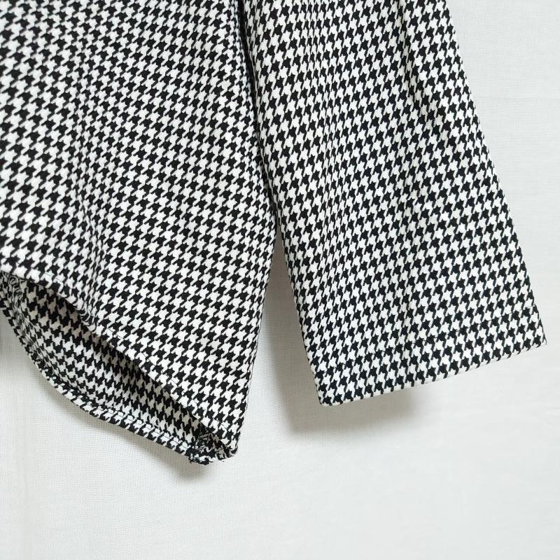 ザラベーシック ZARA BASIC カットソー 長袖 S 千鳥格子 白 / ホワイト / X 黒 / ブラック / レディース USED 古着 中古 10014467