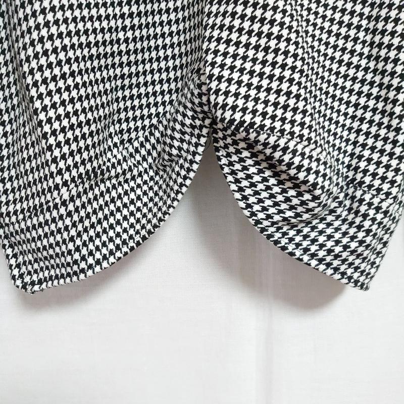 ザラベーシック ZARA BASIC カットソー 長袖 S 千鳥格子 白 / ホワイト / X 黒 / ブラック / レディース USED 古着 中古 10014467