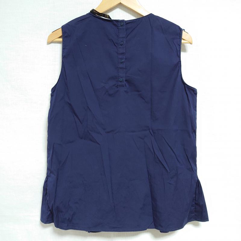 ザラベーシック ZARA BASIC トップス トップス ノースリーブプルオーバーブラウス M 無地 紺 / ネイビー / レディース USED 古着 中古 10014472
