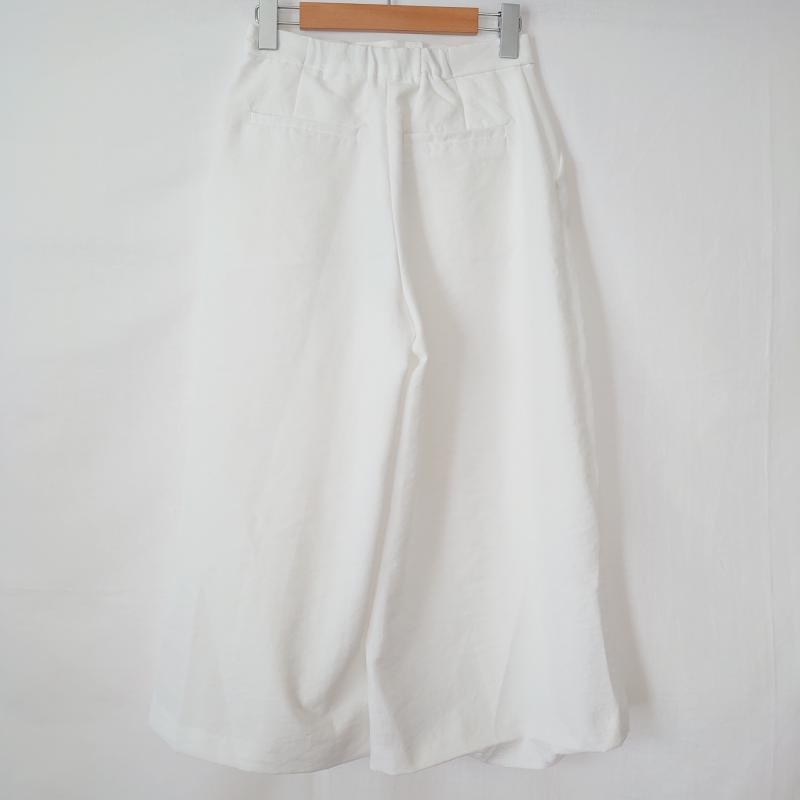 エージーバイアクアガール AGBYAQUAGIRL パンツ スラックス ガウチョパンツ S 無地 白 / ホワイト / レディース USED 古着 中古 10014482