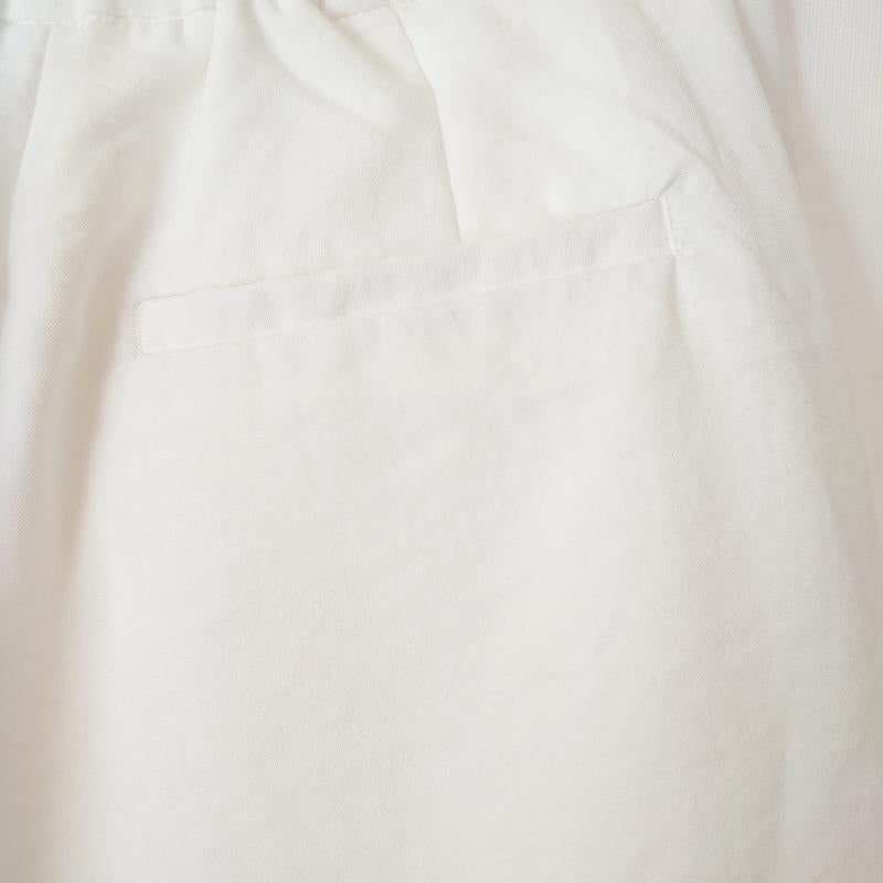 エージーバイアクアガール AGBYAQUAGIRL パンツ スラックス ガウチョパンツ S 無地 白 / ホワイト / レディース USED 古着 中古 10014482
