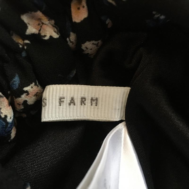 ローリーズファーム LOWRYS FARM パンツ サルエルパンツ FREE 花柄 X 総柄 黒 / ブラック / X 青 / ブルー / X 白 / ホワイト / X 橙 / オレンジ / レディース USED 古着 中古 10014536