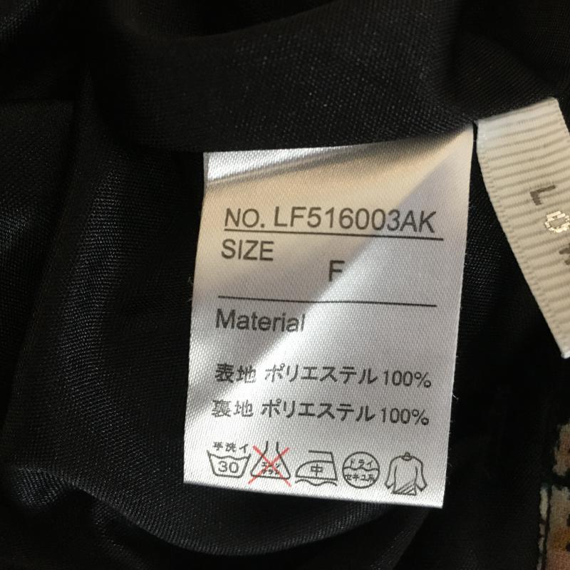 ローリーズファーム LOWRYS FARM パンツ サルエルパンツ FREE 花柄 X 総柄 黒 / ブラック / X 青 / ブルー / X 白 / ホワイト / X 橙 / オレンジ / レディース USED 古着 中古 10014536