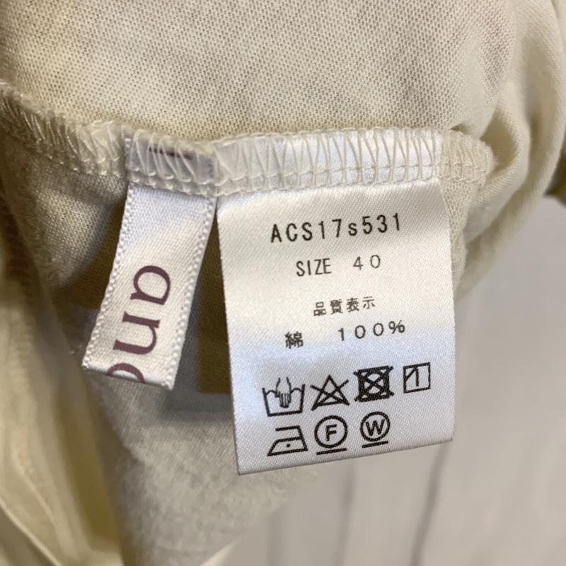 アナナス anana カットソー 半袖 40 無地 白 / ホワイト / レディース USED 古着 中古 10014591