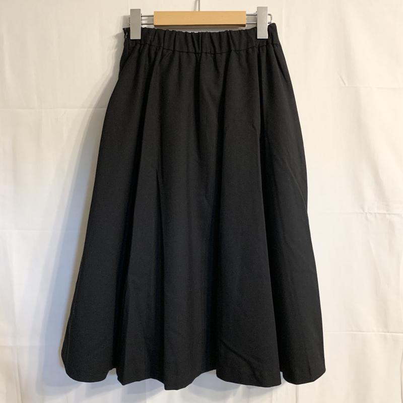 エンネア Ennea スカート ひざ丈スカート 36 無地 黒 / ブラック / レディース USED 古着 中古 10014596