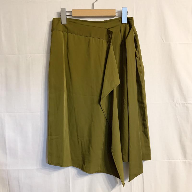 ドナマリー DONA MARIE スカート ひざ丈スカート 無地 カーキ / カーキ / レディース USED 古着 中古 10014600