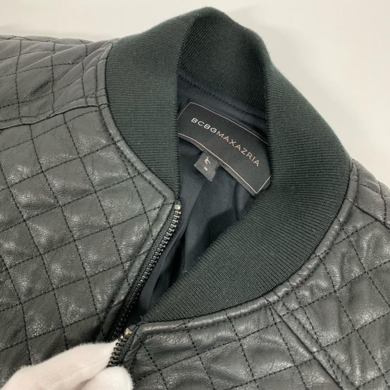 ビーシービージーマックスアズリア BCBGMAXAZRIA ジャケット、上着 ジャンパー、ブルゾン キルティング 合皮 フェイクレザー S 無地 X 黒 / ブラック / レディース USED 古着 中古 10014630