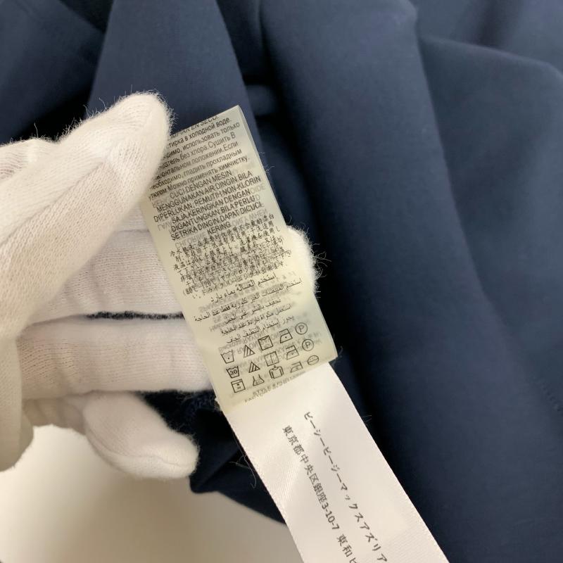 ビーシービージーマックスアズリア BCBGMAXAZRIA シャツ、ブラウス 長袖 フレア 3L 無地 紺 / ネイビー / レディース USED 古着 中古 10014631