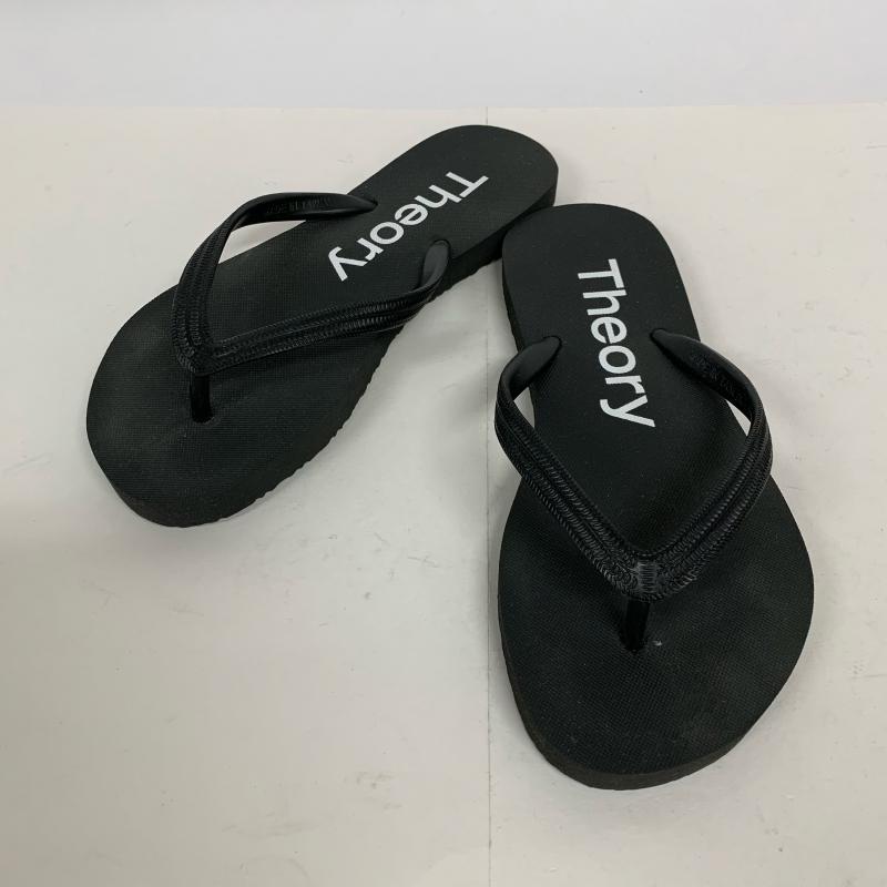セオリー theory シューズ シューズ ビーチサンダル 無地 X ロゴ、文字 黒 / ブラック / レディース USED 古着 中古 10014632