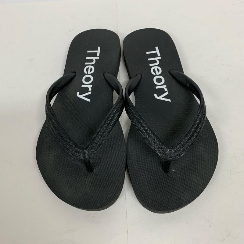 セオリー theory シューズ シューズ ビーチサンダル 無地 X ロゴ、文字 黒 / ブラック / レディース USED 古着 中古 10014632