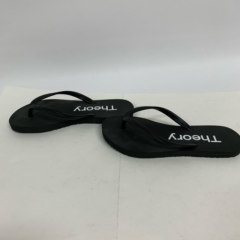 セオリー theory シューズ シューズ ビーチサンダル 無地 X ロゴ、文字 黒 / ブラック / レディース USED 古着 中古 10014632