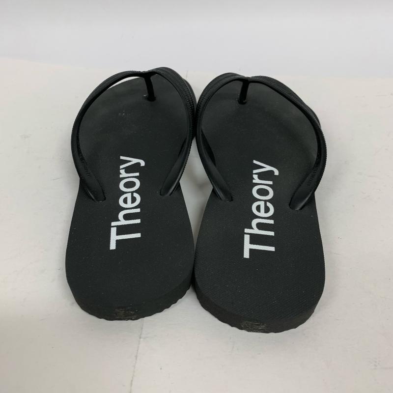 セオリー theory シューズ シューズ ビーチサンダル 無地 X ロゴ、文字 黒 / ブラック / レディース USED 古着 中古 10014632