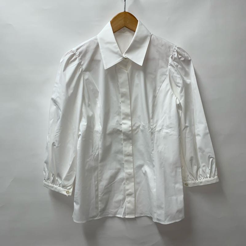アナイ ANAYI シャツ、ブラウス 七分袖 38 無地 白 / ホワイト / レディース USED 古着 中古 10014644
