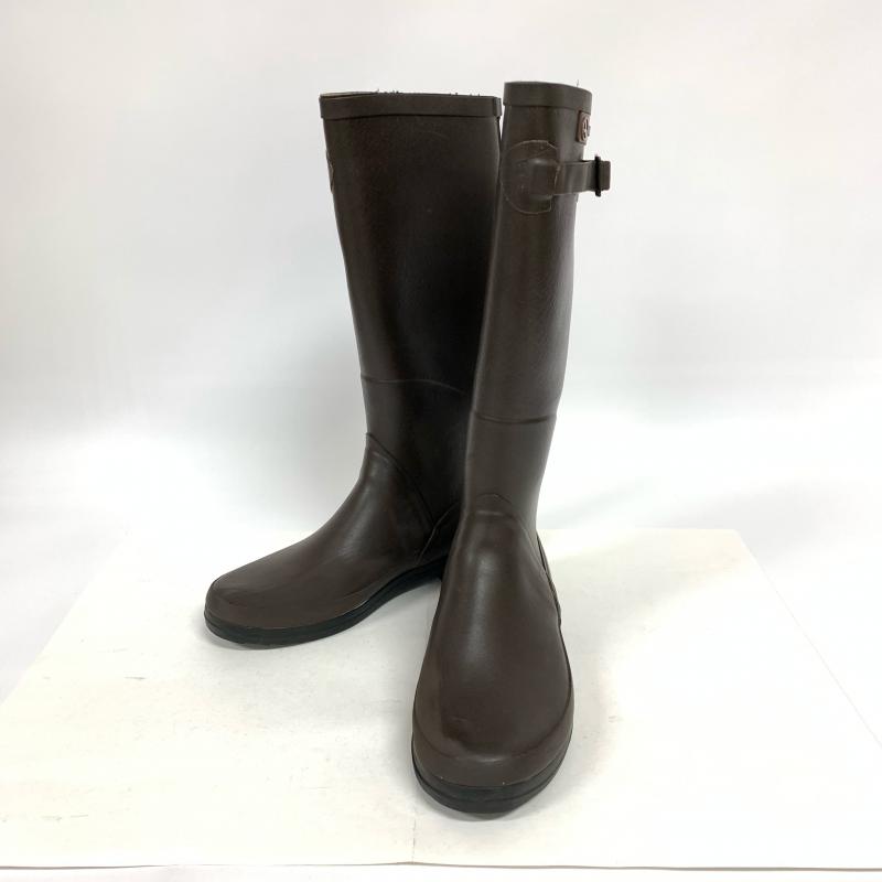 エーグル AIGLE 長靴、レインシューズ 長靴、レインシューズ 無地 X ロゴ、文字 茶 / ブラウン / レディース USED 古着 中古 10014652
