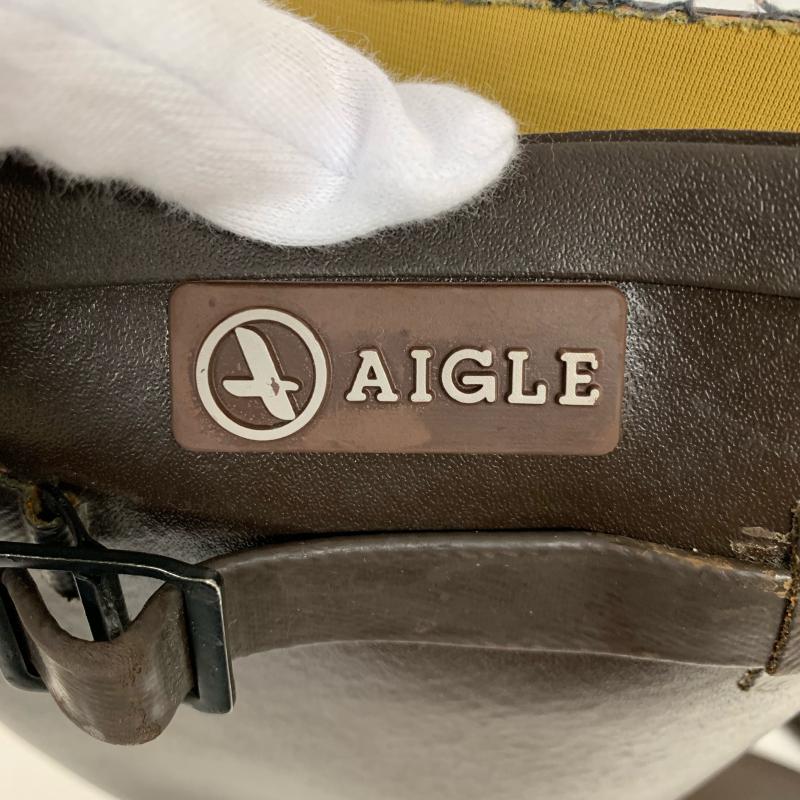 エーグル AIGLE 長靴、レインシューズ 長靴、レインシューズ 無地 X ロゴ、文字 茶 / ブラウン / レディース USED 古着 中古 10014652