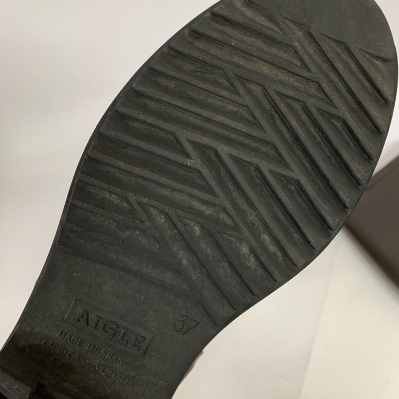 エーグル AIGLE 長靴、レインシューズ 長靴、レインシューズ 無地 X ロゴ、文字 茶 / ブラウン / レディース USED 古着 中古 10014652