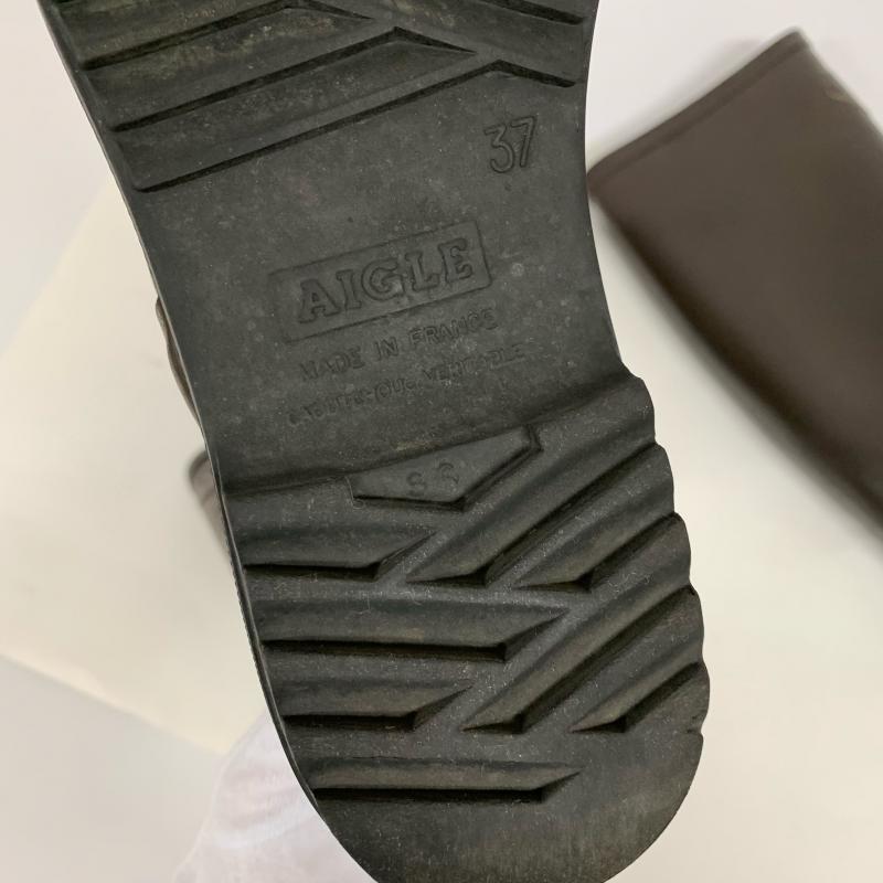 エーグル AIGLE 長靴、レインシューズ 長靴、レインシューズ 無地 X ロゴ、文字 茶 / ブラウン / レディース USED 古着 中古 10014652