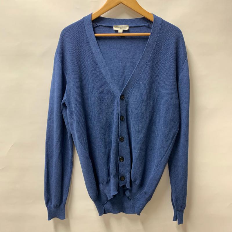 メリンダ グロス MELINDAGLOSS カーディガン 長袖 S 無地 青 / ブルー / メンズ USED 古着 中古 10014654