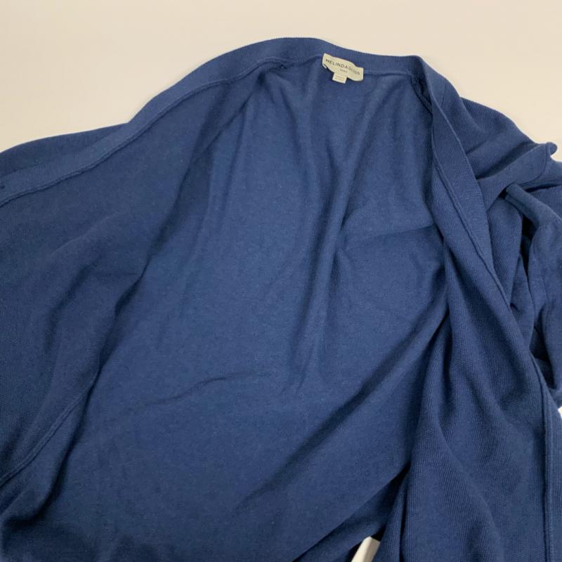メリンダ グロス MELINDAGLOSS カーディガン 長袖 S 無地 青 / ブルー / メンズ USED 古着 中古 10014654