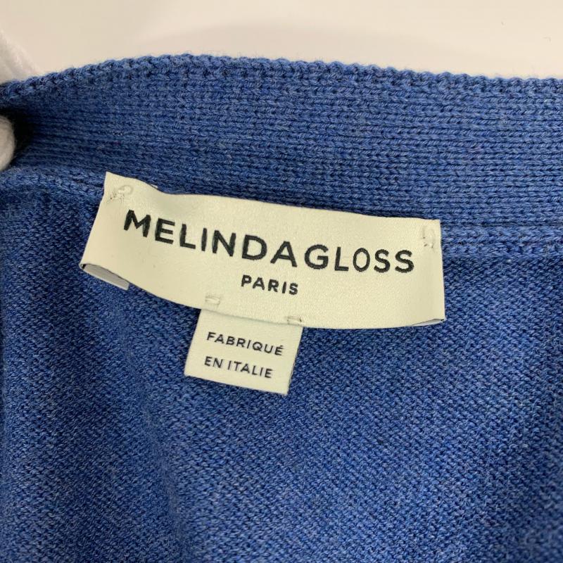 メリンダ グロス MELINDAGLOSS カーディガン 長袖 S 無地 青 / ブルー / メンズ USED 古着 中古 10014654
