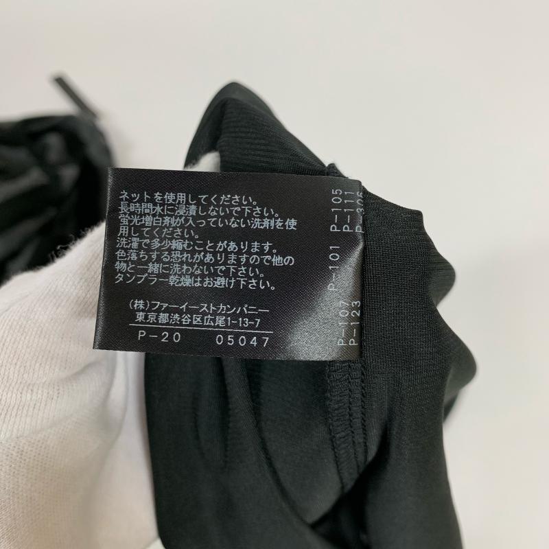 アナイ ANAYI ワンピース ひざ丈スカート ベルト、インナーキャミソール付き 38 ボーダー柄 黒 / ブラック / X 灰 / グレー / レディース USED 古着 中古 10014671
