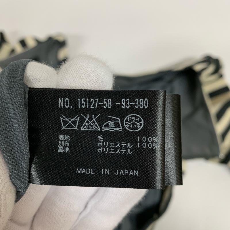 アナイ ANAYI ワンピース ひざ丈スカート 38 ボーダー柄 白 / ホワイト / X 灰 / グレー / レディース USED 古着 中古 10014672