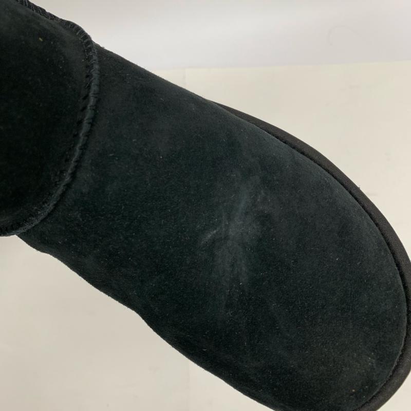 アグ UGG ブーツ ショートブーツ W CLASSIC MINI/CRYSTAL BOW/1006749 22.0cm 無地 X ワンポイント X ロゴ、文字 X 黒 / ブラック / レディース USED 古着 中古 10014693