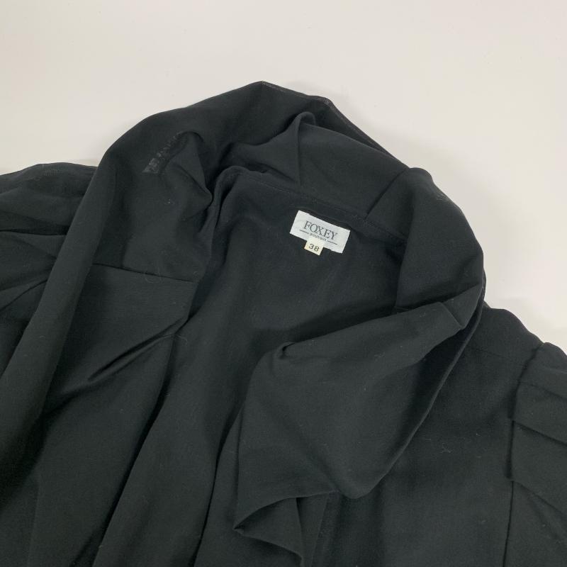 フォクシー FOXEY シャツ、ブラウス 半袖 22305 38 無地 黒 / ブラック / レディース USED 古着 中古 10014742