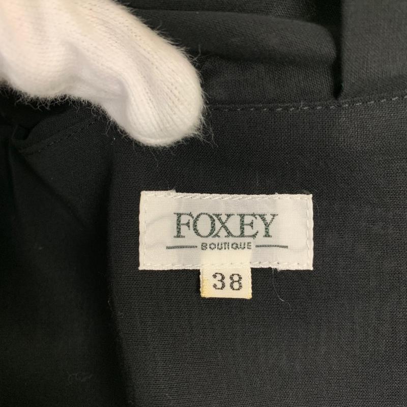 フォクシー FOXEY シャツ、ブラウス 半袖 22305 38 無地 黒 / ブラック / レディース USED 古着 中古 10014742